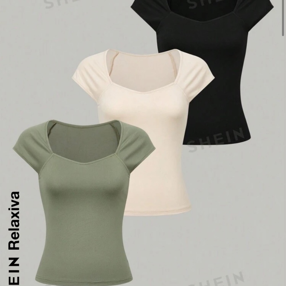 Women's Top - Black, White, Green